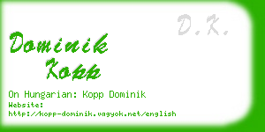 dominik kopp business card